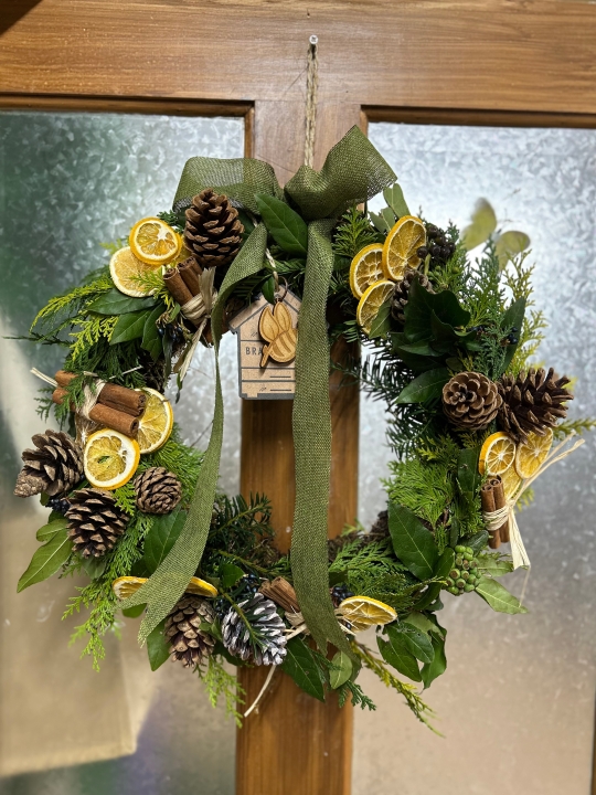 Warm Cinnamon & Orange Wreath