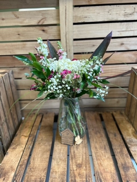 Bramble Bouquet in Glass Vase