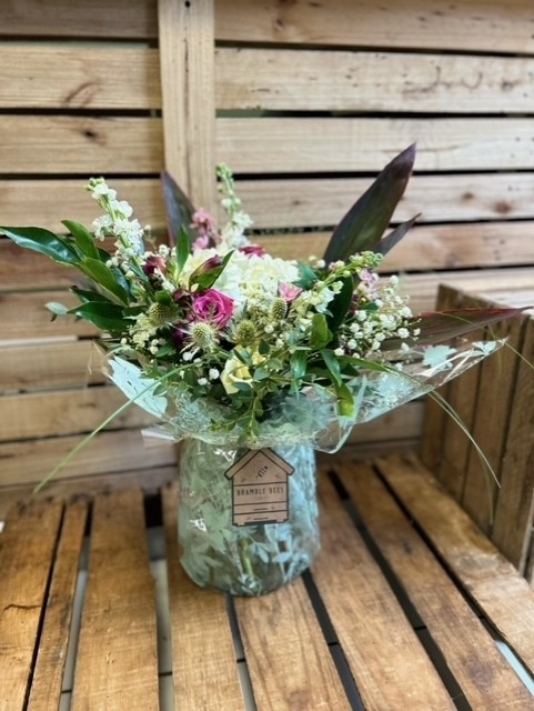 Bramble Bouquet in Glass Vase