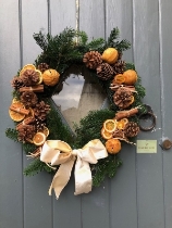 Warm Orange and Cinnamon Wreath