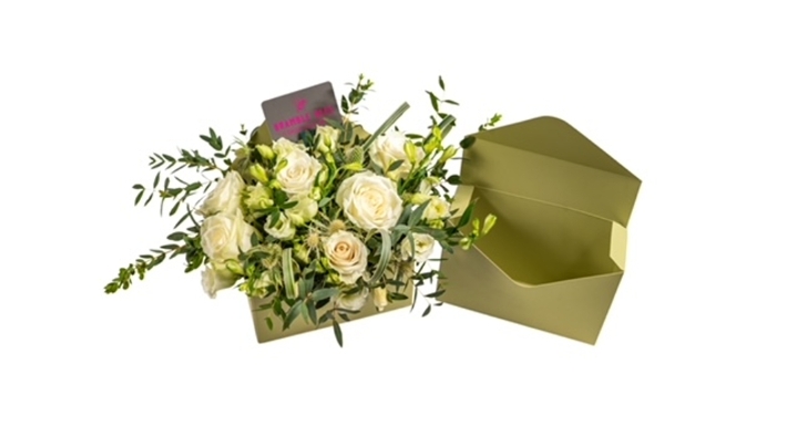 Flowery sage Green Envelope