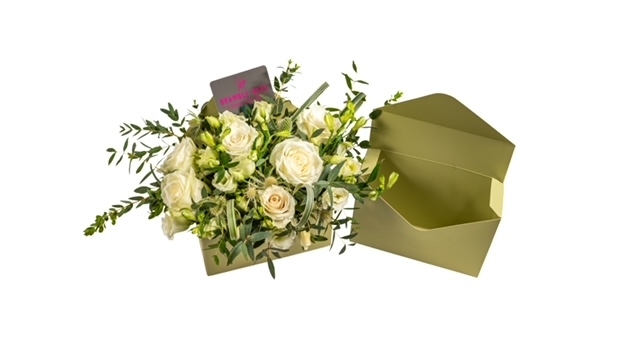 Flowery sage Green Envelope